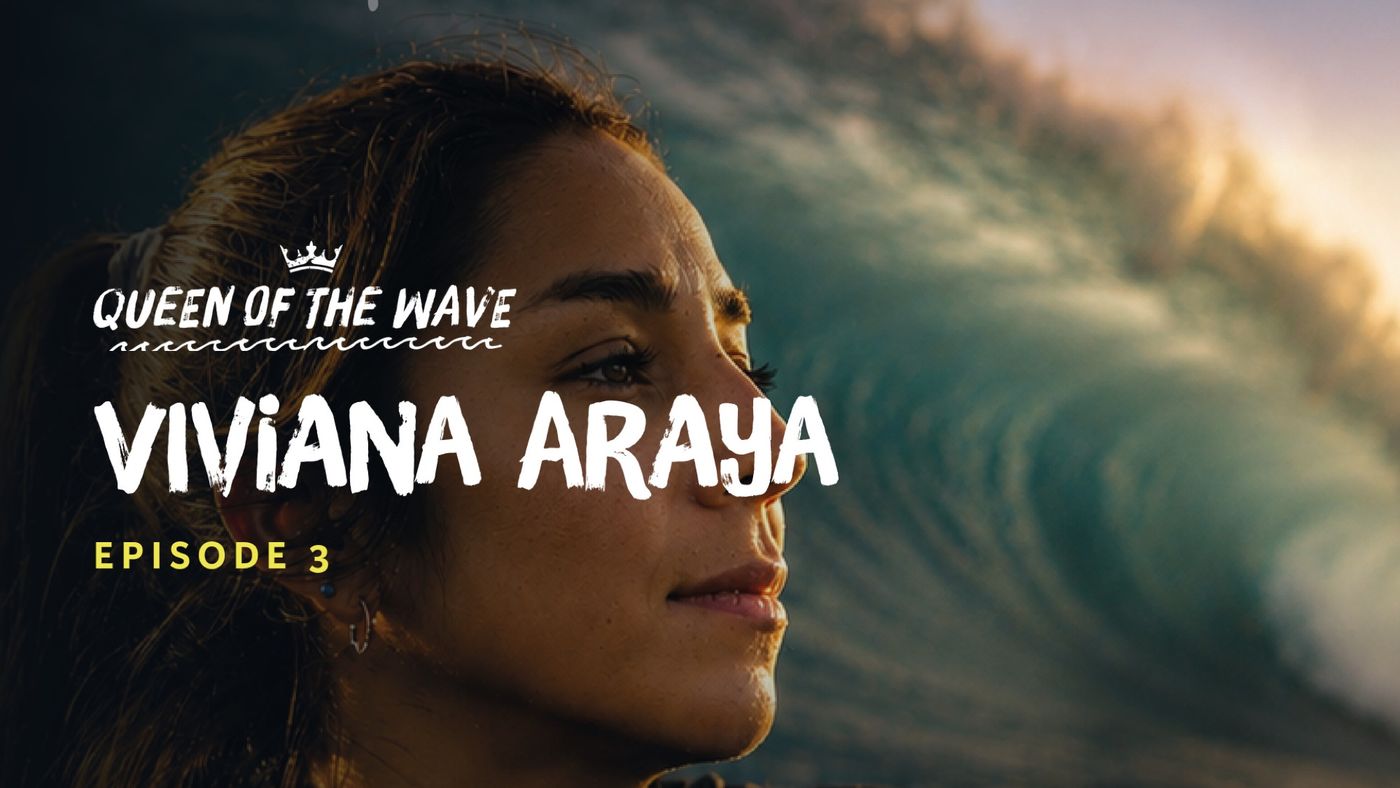 Episode 3: Viviana Araya in front of a breaking wave